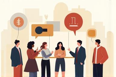 Illustration representing ethical discussion in media
